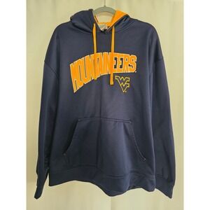 West Virginia Mountaineers Hoodie Section 101 Majestic‎ Mens Size XL
